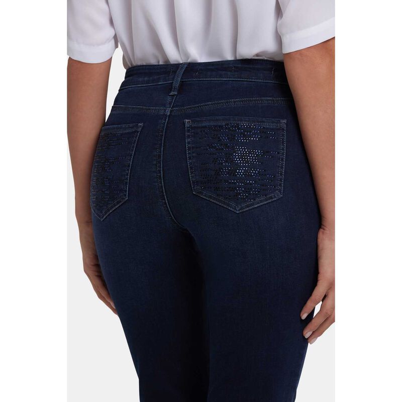 NYDJ Sheri Slim Rhinestone Bk Pkt Jean image number 2